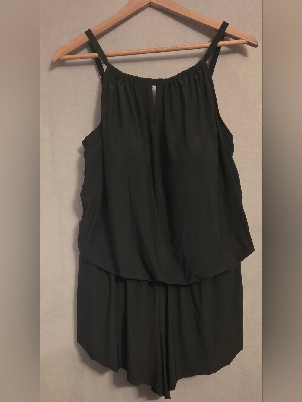 Aqua Green Black One-Piece Swim Romper. Size 18W NWT
